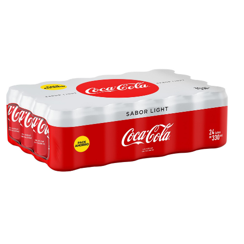 Pack de 24 latas coca cola light