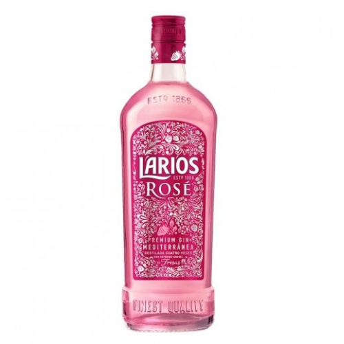 Botella de ginebra rosa