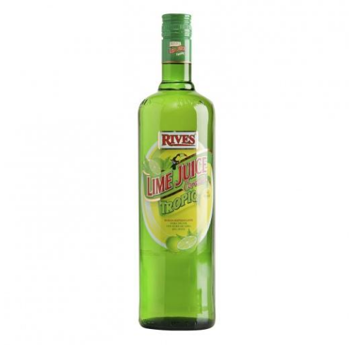 botella verde de zumo de lima