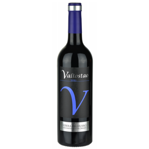 Botella negra de vino Valtostao Joven